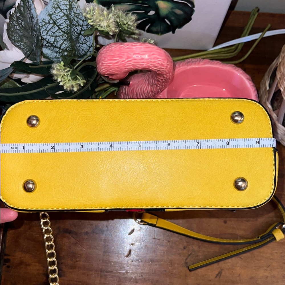 American Bee Yellow Crossbody Dome Bag - Picture 9 of 10